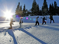 Schneeschuhwandern in der Kernszone des Biosphärenparks Großes Walsertal